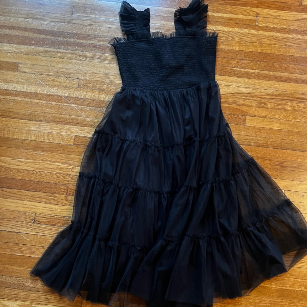Baltic Born Black Ruffled TulleDress